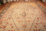 Top of Large Antique Turkish Oushak Rug Top of Large Antique Turkish Oushak Rug 74046 by Nazmiyal Rugs