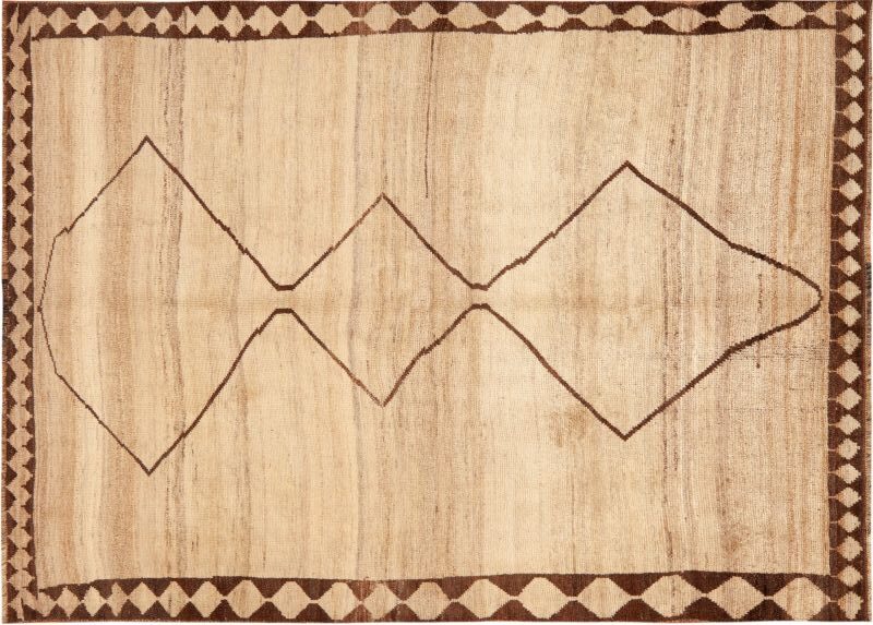 Vintage Persian Gabbeh Ivory Rug #73898 by Nazmiyal Antique Rug