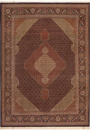 Vintage Persian Silk and Wool Tabriz Rug 95139 by Nazmiyal Rugs