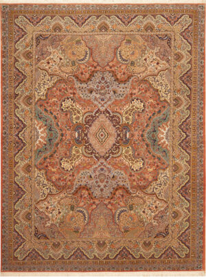 Vintage Persian Tabriz Rug 95137 by Nazmiyal Rugs