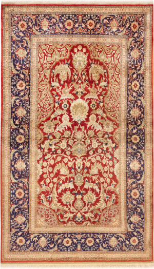 Vintage Turkish Hereke Rug 15313 by Nazmiyal Rugs