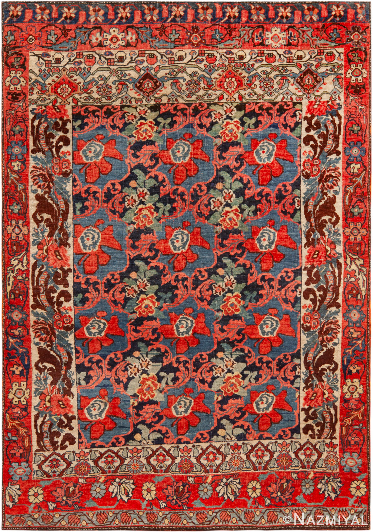 Antique Persian Bidjar Rug 15303 by Nazmiyal