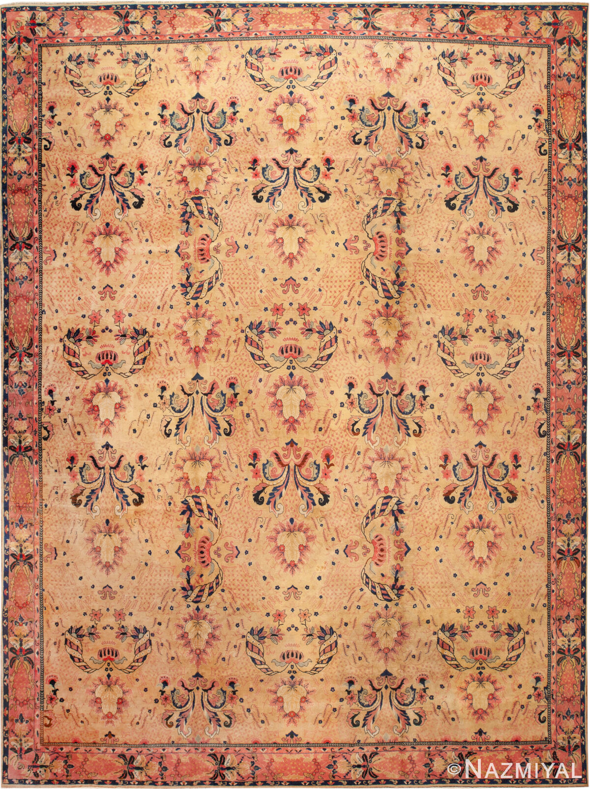 Large Antique Turkish Arts and Crafts Rug 73876 by Nazmiyal Rugs