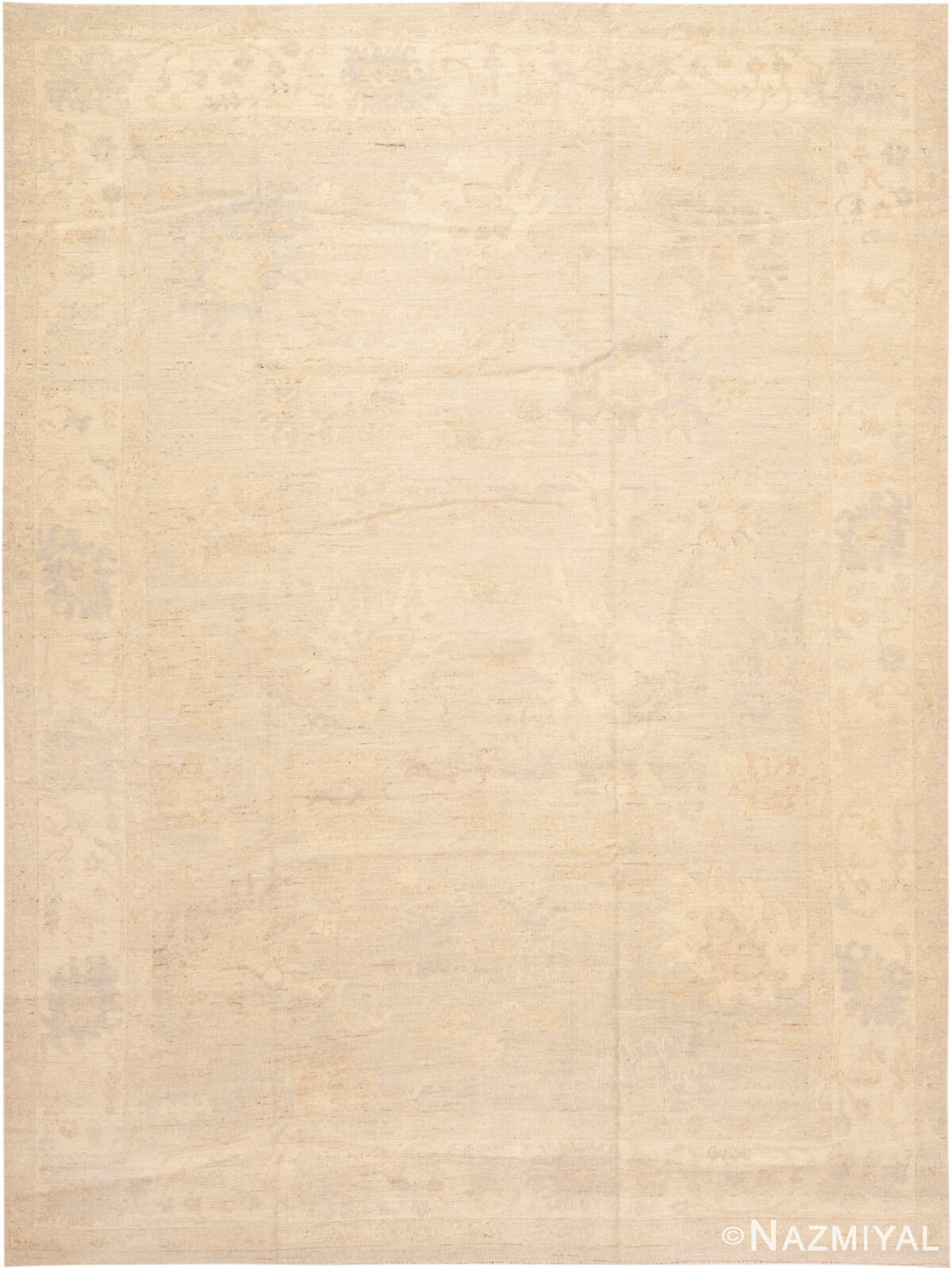 Modern Central Asian Oushak Rug 12348 by Nazmiyal Rugs