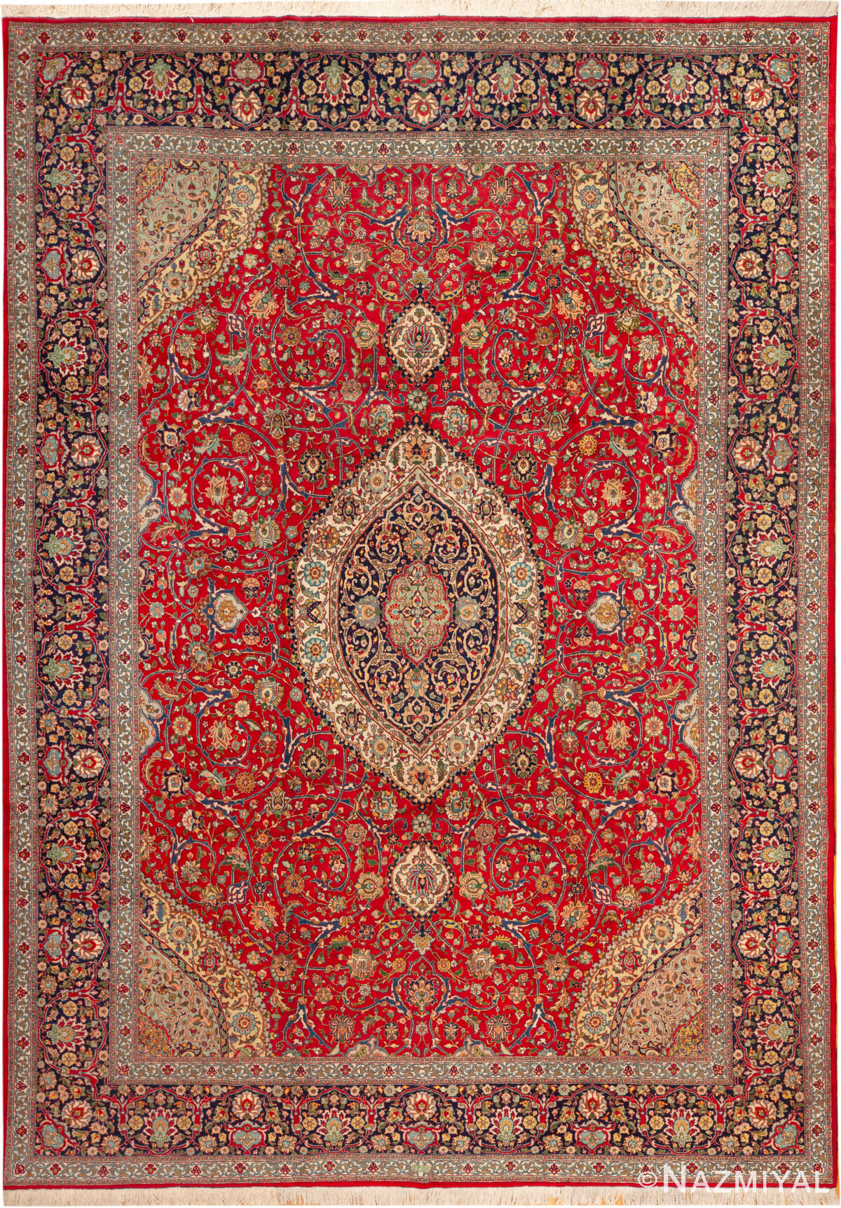 Vintage Persian Tabriz Rug 95129 by Nazmiyal Rugs