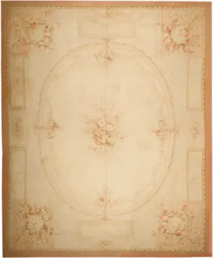 Antique Aubusson French Carpet 43633 by Nazmiyal Collection
