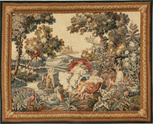 Antique Flemish Silk and Wool Tapestry 74080 by Nazmiyal Rugs