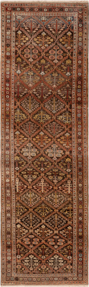 Antique Persian Bidjar Floral Runner Rug 50267 by Nazmiyal Rugs