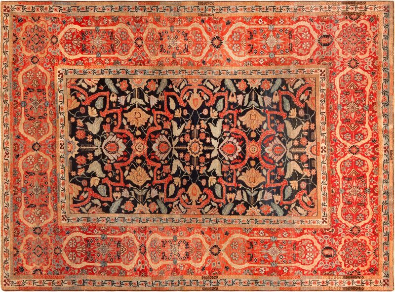 Antique Persian Farahan Rug #73594 by Nazmiyal Antique Rugs
