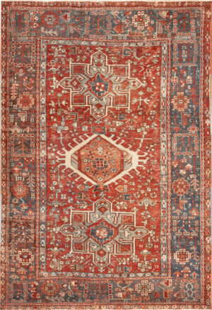 Antique Persian Heriz Rug 73258 by Nazmiyal Rugs