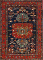 Antique Persian Heriz Rug Antique Persian Heriz Rug 74099 by Nazmiyal Rugs