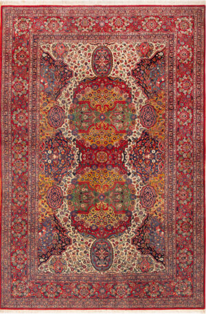 Antique Persian Kashan 95119 by Nazmiyal Rugs