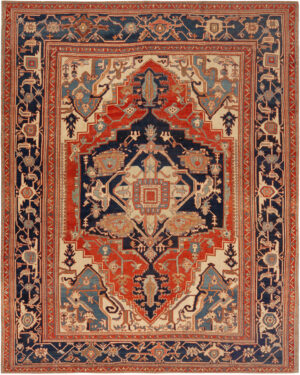 Antique Persian Serapi Rug 74096 by Nazmiyal Rugs