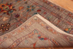 Back of Modern Central Asian Floral Runner Rug Back of Modern Central Asian Floral Runner Rug 12429 by Nazmiyal Rugs