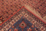 Back of Vintage Persian Silk and Wool Isfahan Rug Back of Vintage Persian Silk and Wool Isfahan Rug 95118 by Nazmiyal Rugs