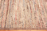 Border of Modern Central Asian Accented Neutral Rug Border of Modern Central Asian Accented Neutral Rug 12398 by Nazmiyal Rugs
