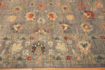 Border of Modern Central Asian Oushak Rug 12428 by Nazmiyal Rugs