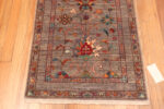 Bottom of Modern Central Asian Floral Runner Rug Bottom of Modern Central Asian Floral Runner Rug 12429 by Nazmiyal Rugs