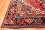 Corner of Large Antique Persian Heriz Rug Corner of Large Antique Persian Heriz Rug 74045 by Nazmiyal Rugs
