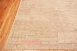 Corner of Modern Central Asian Ivory Geometric Rug Corner of Modern Central Asian Ivory Geometric Rug 12362 by Nazmiyal Rugs