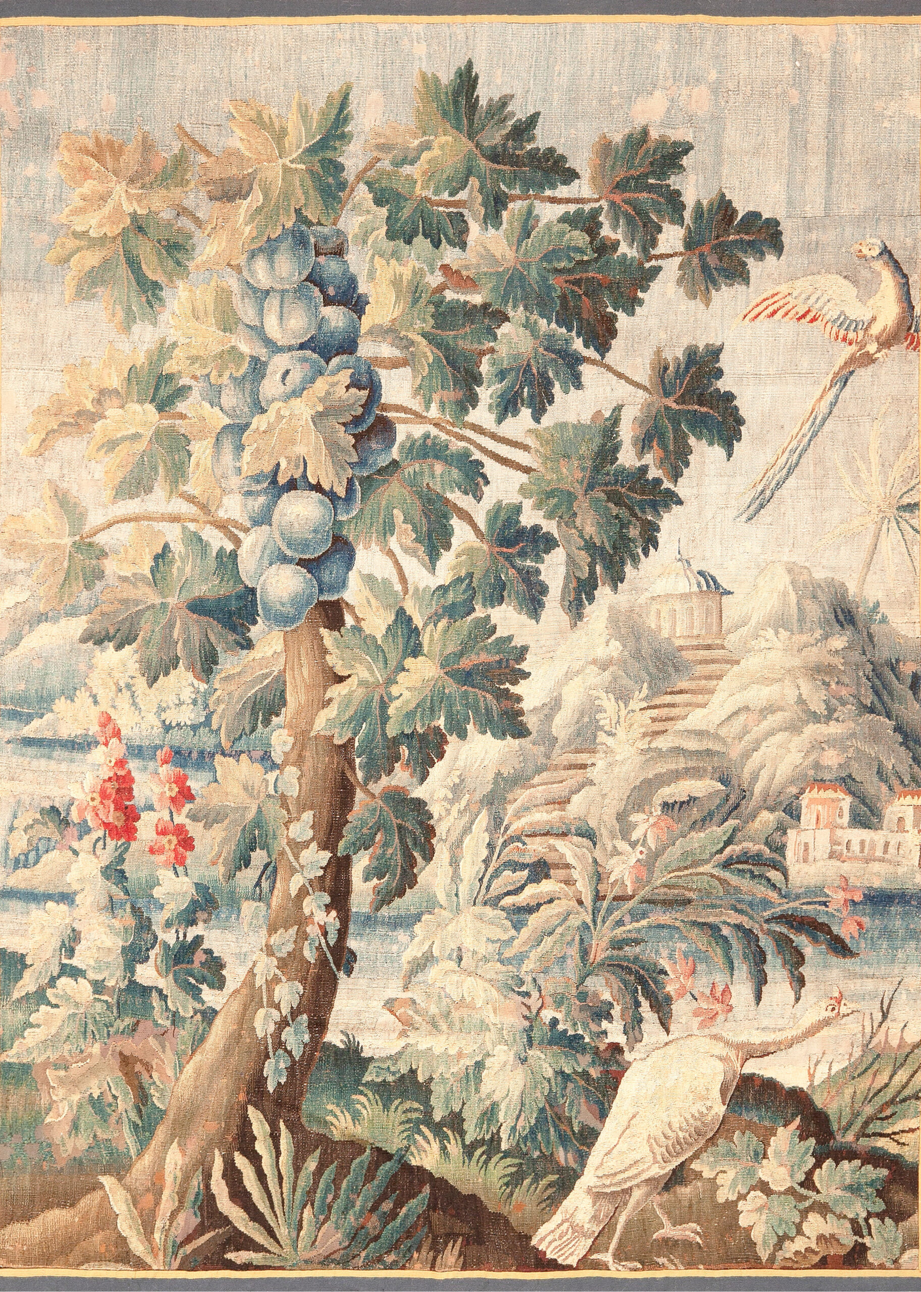 18th Century Belgium Silk and Wool Tapestry 73675 Featured by Nazmiyal Rugs