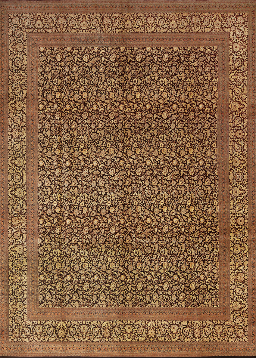 Fine Vintage Persian Silk Qum Rug 72742 Featured Nazmiyal Rugs