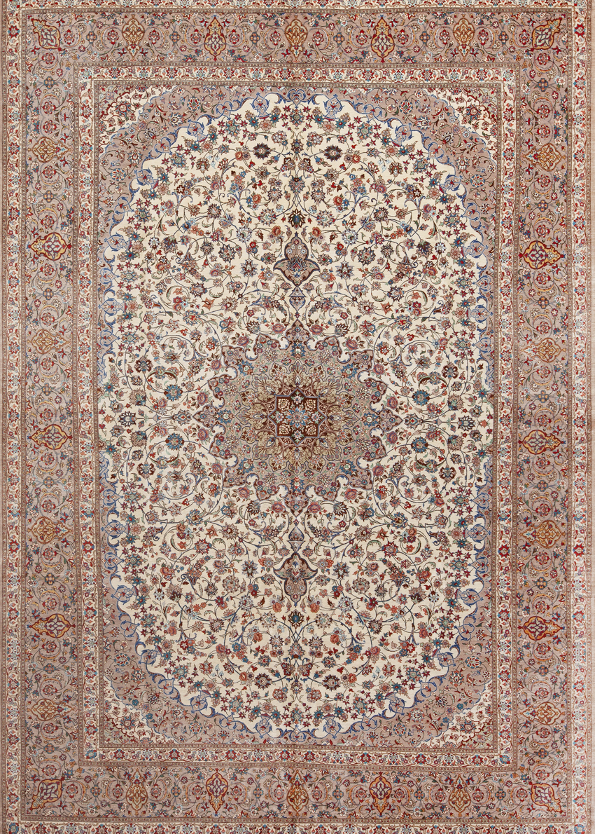 Fine Vintage Silk Persian Qum Rug 72748 Featured Nazmiyal Rugs