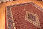 Floor View of Vintage Persian Silk and Wool Isfahan Rug Floor View of Vintage Persian Silk and Wool Isfahan Rug 95118 by Nazmiyal Rugs