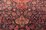 Floral Details on Large Antique Persian Kashan Rug Floral Details on Large Antique Persian Kashan Rug 95125 by Nazmiyal Rugs