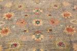 Floral Pattern on Modern Central Asian Oushak Rug 12428 by Nazmiyal Rugs