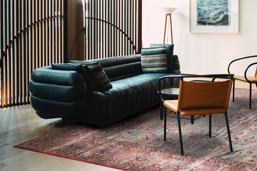 Interior with Worn Rug by Nazmiyal Rugs