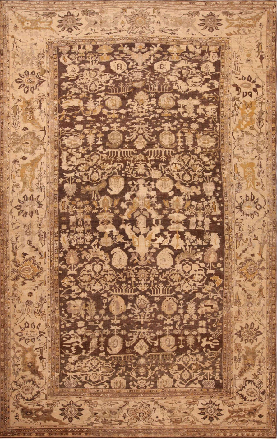 Large Antique Persian Mahal Rug #71953 Featured by Nazmiyal Rugs