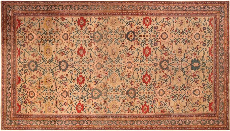 Large Antique Persian Sultanabad Area Rug #71756 by Nazmiyal Antique Rugs