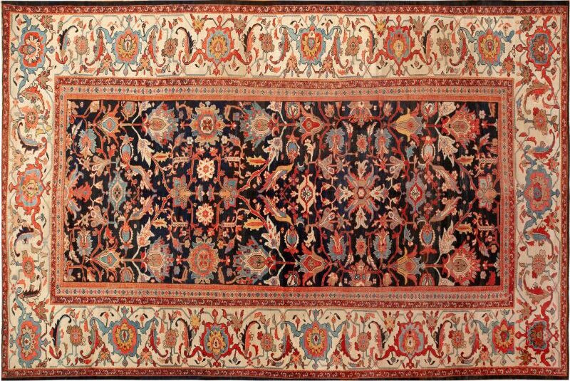 Large Antique Persian Sultanabad Rug #74057 by Nazmiyal Antique Rugs