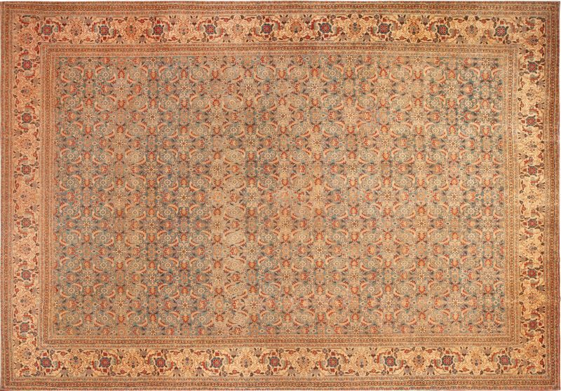 Large Antique Persian Tabriz Rug #74059 by Nazmiyal Antique Rugs