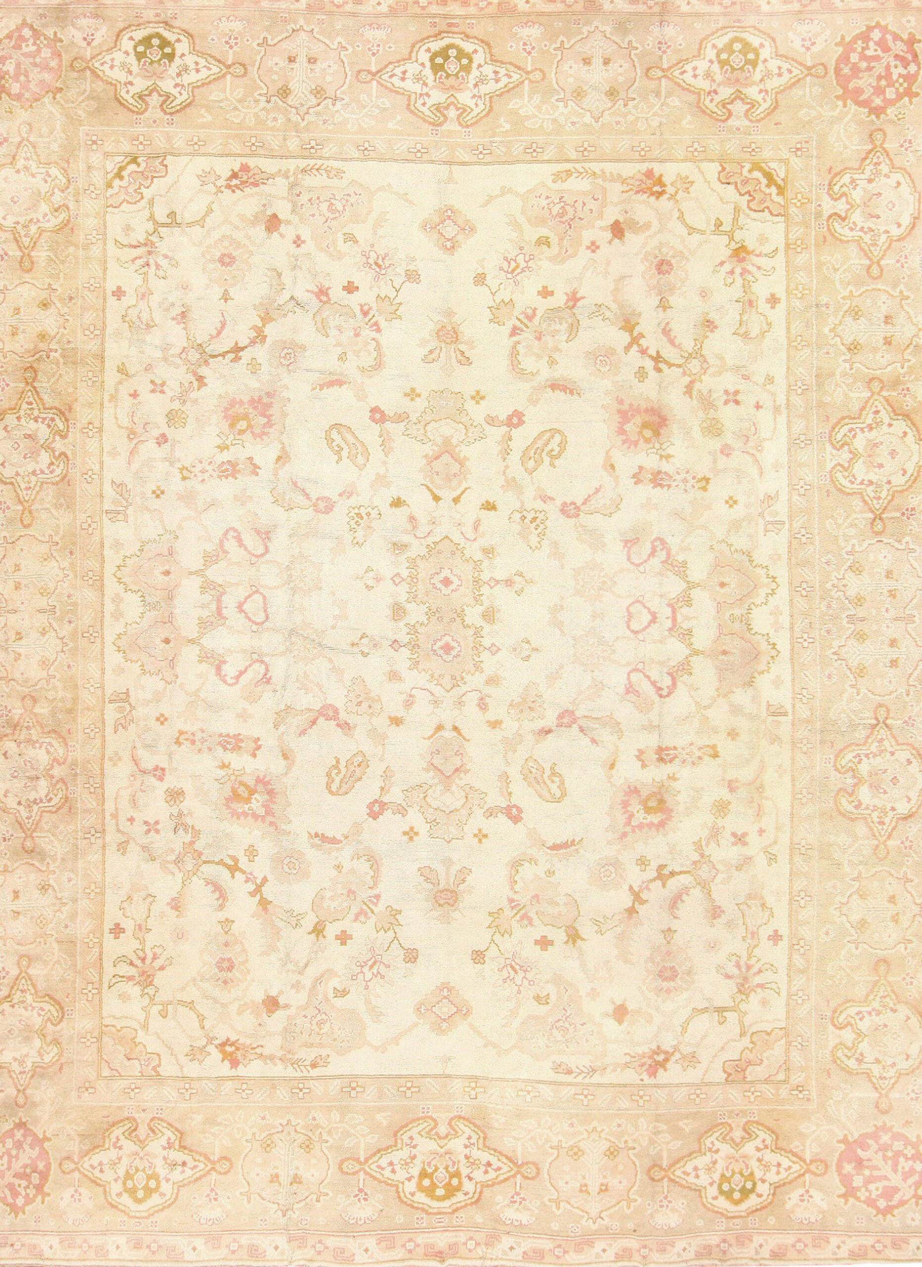 Large Antique Turkish Oushak Rug 48473 Featured Nazmiyal Rugs