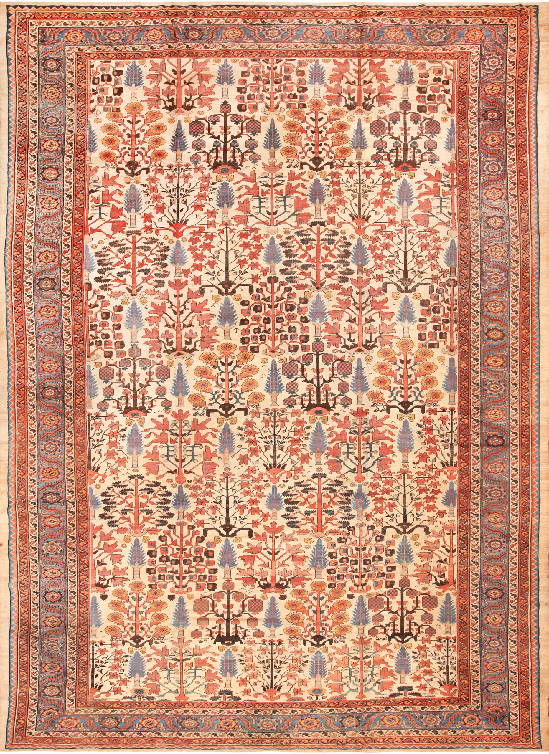 Large Antique Cypress Design Persian Bakhshaish Rug 72352 Featured Nazmiyal Rugs