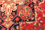 Medallion Corner Detail on Large Antique Persian Heriz Rug Medallion Corner Detail on Large Antique Persian Heriz Rug 74045 by Nazmiyal Rugs