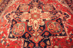 Medallion on Large Antique Persian Heriz Rug Medallion on Large Antique Persian Heriz Rug 74045 by Nazmiyal Rugs
