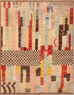 Modern Central Asian Abstract Geometric Rug Modern Central Asian Abstract Geometric Rug 12381 by Nazmiyal Rugs