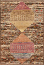 Modern Central Asian Abstract Rug 12374 by Nazmiyal Rugs