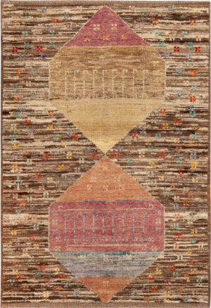 Modern Central Asian Abstract Rug 12374 by Nazmiyal Rugs