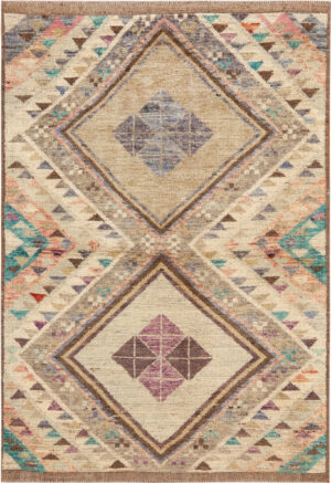 Modern Central Asian Abstract Rug 12376 by Nazmiyal Rugs