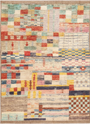 Modern Central Asian Abstract Rug 12377 by Nazmiyal Rugs