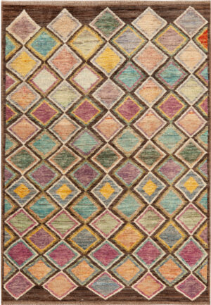 Modern Central Asian Abstract Rug 12384 by Nazmiyal Rugs