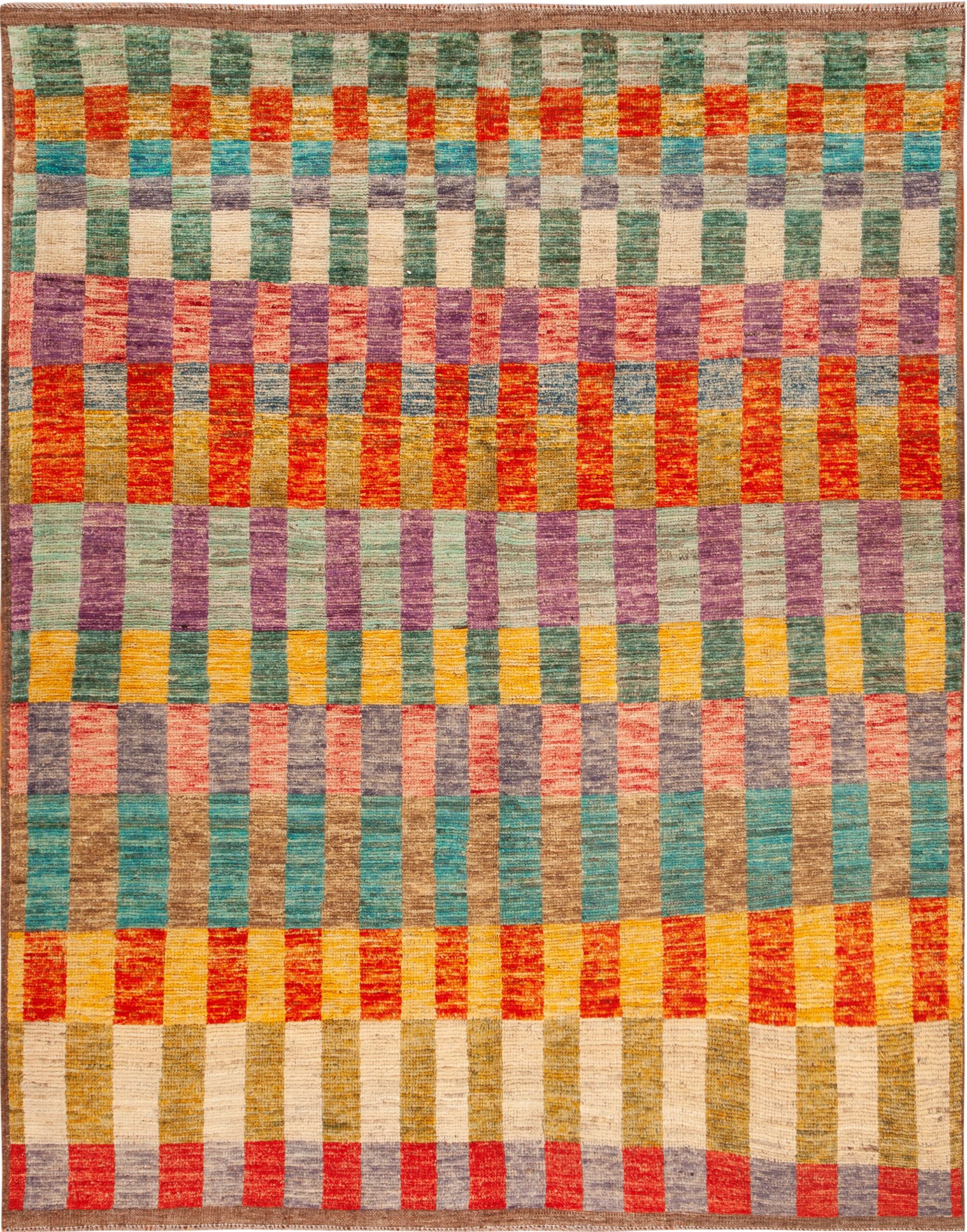 Abstract Rug Colorful Texture Contemporary Abstract Geometric Rug 12380 by Nazmiyal Rugs