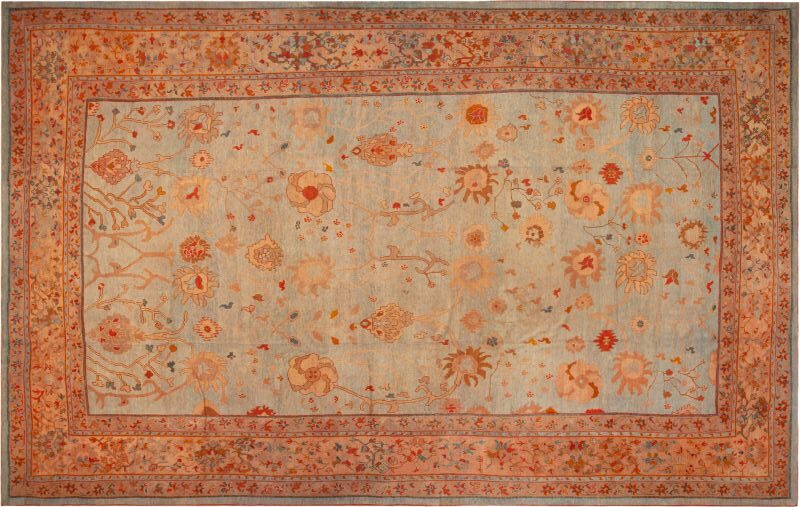 Oversized Antique Turkish Oushak Rug #73413 by Nazmiyal Antique Rugs