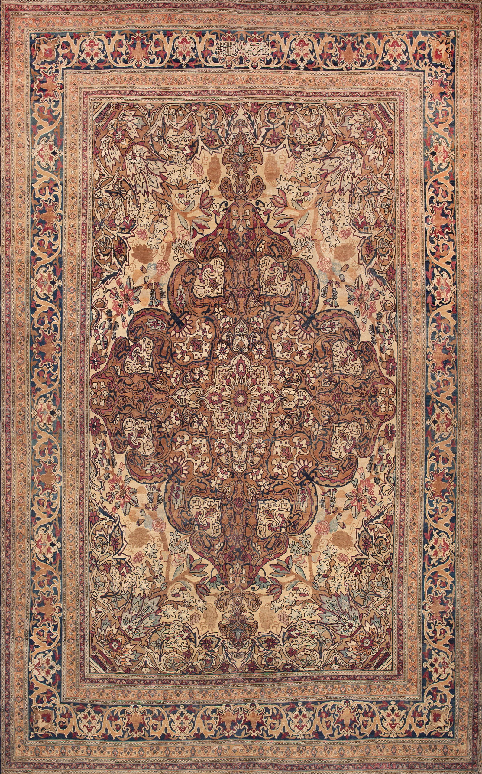 Signed by Master Weaver Aboulghasem Kermani Antique Persian Kerman Rug #71874 Featured by Nazmiyal Rugs