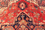 Top of Field on Large Antique Persian Heriz Rug Top of Field on Large Antique Persian Heriz Rug 74045 by Nazmiyal Rugs