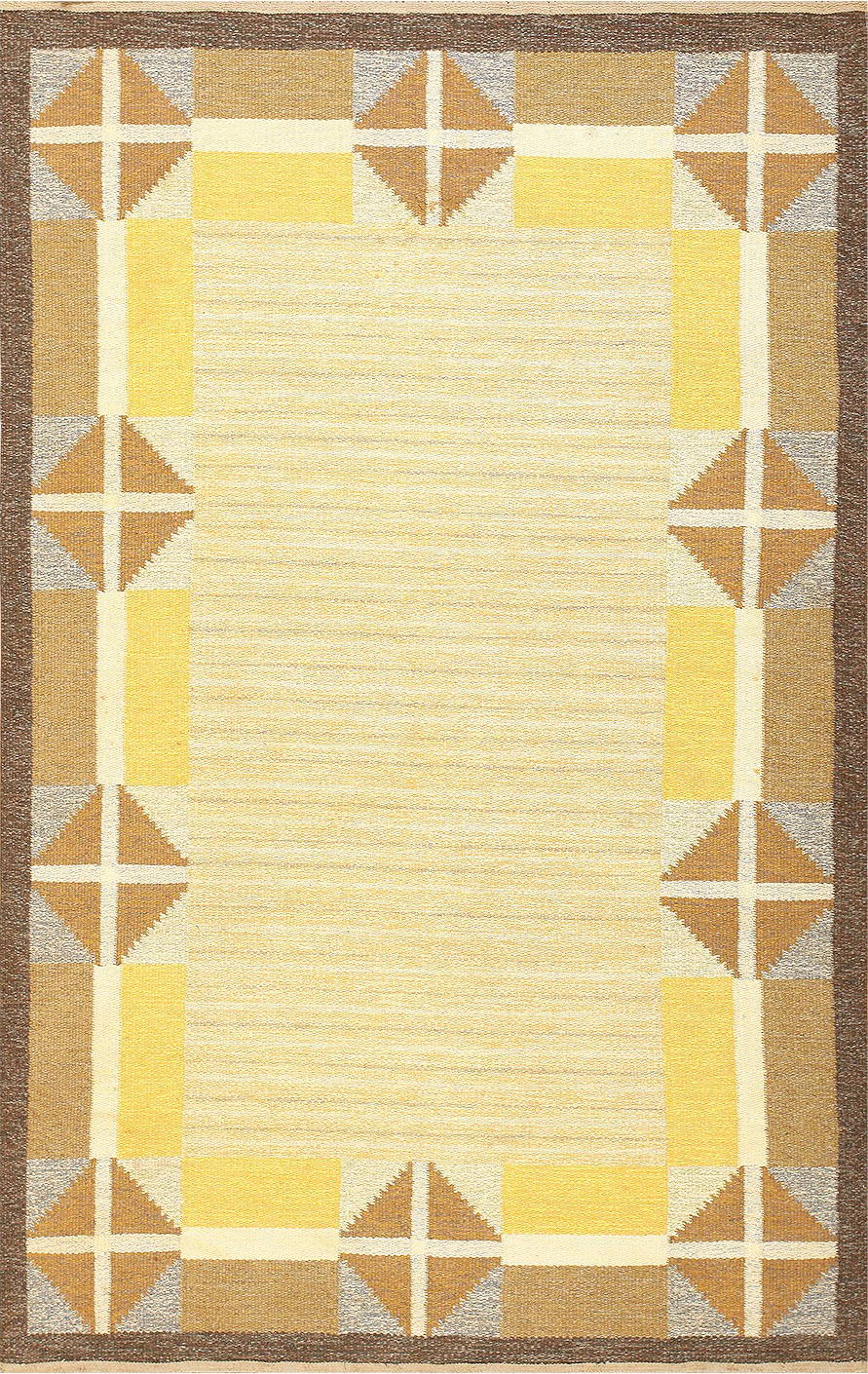 Vintage Swedish Kilim #48117 Featured by Nazmiyal Rugs